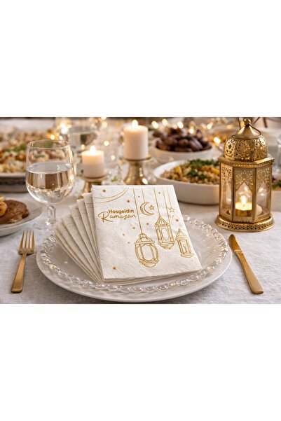 CKM silikon 1 Pack of 20 Ramadan Patterned Napkins