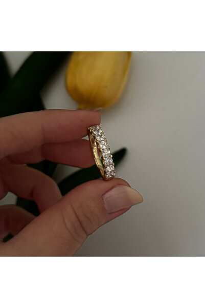 XUPING JEWELRY Xuping 14K Yarım Tur Prenses Model Vip Yüzük