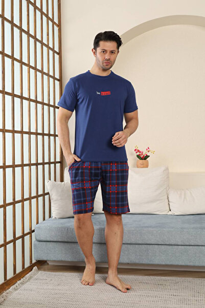 SEBOTEKS 100% бавовняний чоловічий піжамний комплект з короткими рукавами та ...