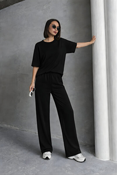 YAKAMEL Women's Crew Neck 2 Thread Short Sleeve Stretchy Super High Waist Swe...