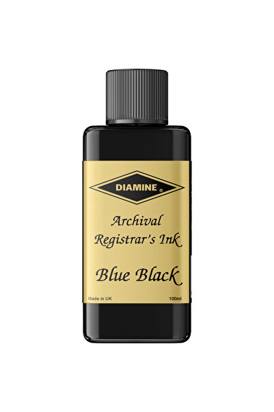 Diamine Sticlă de cerneală Registrars 100 ml - Albastru Negru