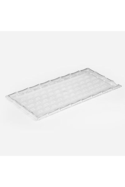 SHOPIENS Transparent Plastic Plate 37 x 17 cm