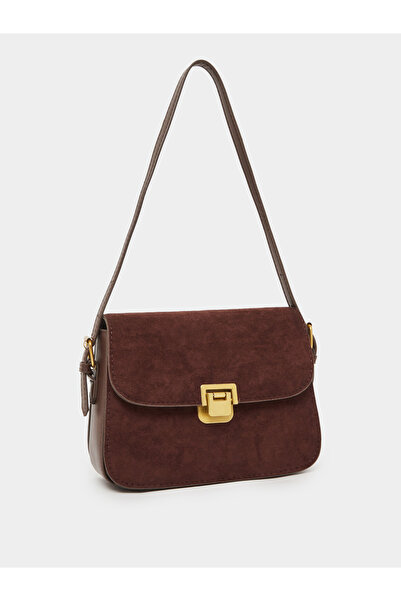 Styli Brown Suede Shoulder Bag