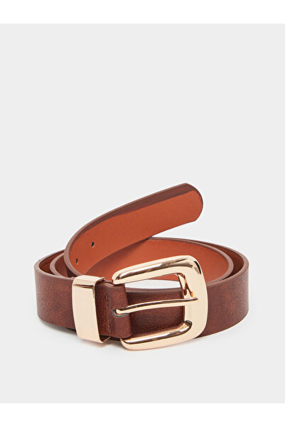 Styli Brown Belt with Gold Buckle