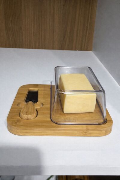 VELLON HOME BAMBU KAŞIKLI PEYNİR/TEREYAĞ SUNUMLUK