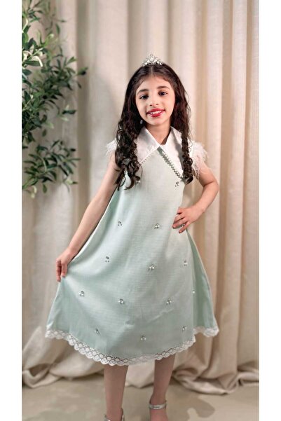 gmax فستان بناتي لؤلؤة العيد