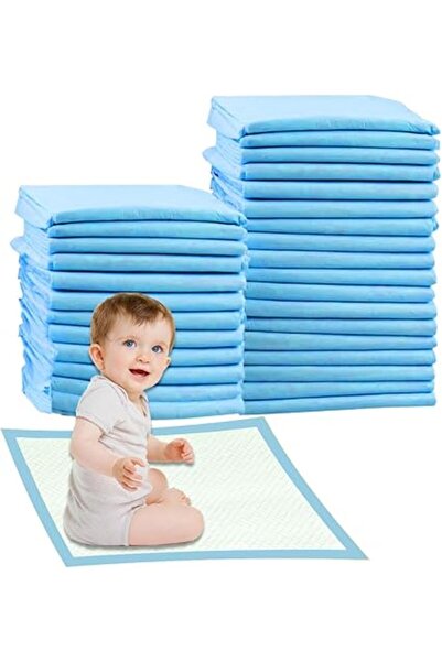 Laxum مفارش تغيير حفاضات الأطفال للاستخدام مرة واحدة، 60 × 45 سم، لون أزرق، ع...