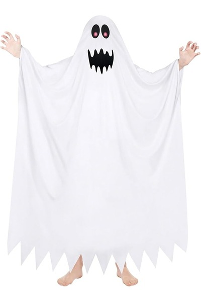 Other Costum Fantoma Halloween Copii - Poliester Moale, Alb, Marimea L, 125-1...