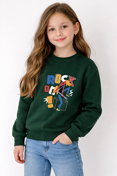 ADABEBEK Hanorac premium pentru copii cu imprimeu Rock On Roll 26084