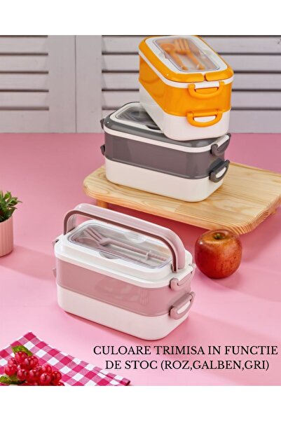 Mira Home 2 COMPARTMENT LUNCH BOX WITH CUTLERY 1.8LT COLOR SHIPPED ACCORDING ...