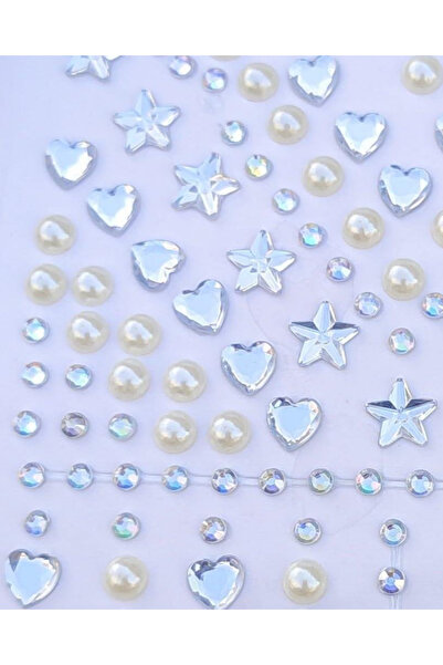 Next Plus Autocolant adeziv transparent și perlat 3D, cu licență, pentru păr,...