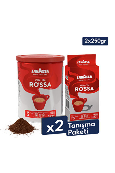 LavAzza Qualita Rossa Öğütülmüş Filtre Kahve 2x250gr Teneke Kutu | 2'li Sakla...