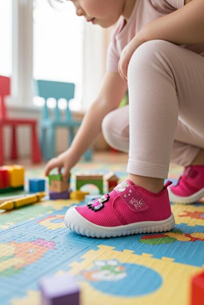 Tuğba Ortopedi 3474 Papuci ortopedici, ușori și flexibili, fucsia, pentru fet...