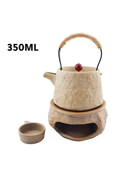 Generic Premium Ceramic Teapot 350ml with Candle Warmer Base – Elegant Heat E...