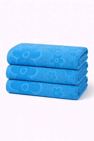 AtelierModa 100% Cotton bath towel with Patterned , soft and absorbent 550 GSM