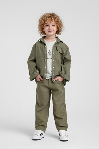 HAUSEkids 1-5 Years Old Ocean Legends Boys' 3-Piece Set-Khaki