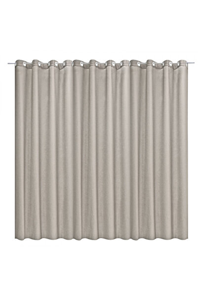 JEMIDI Stella opaque drapery with rings, 300 x 245 cm, Grey, Polyester, 55288...