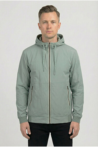 LTC Jeans Jachetă sport gri pentru bărbați, din țesătură tehnică relaxată, cu...