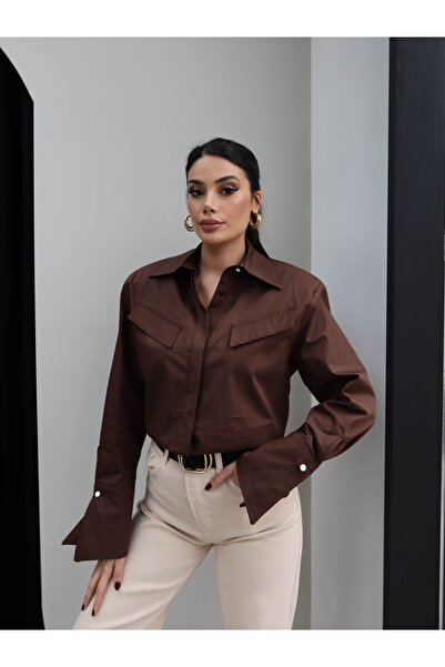 ESRAHELVACI Πουκάμισο με επένδυση στα μανίκια και λεπτομέρειες