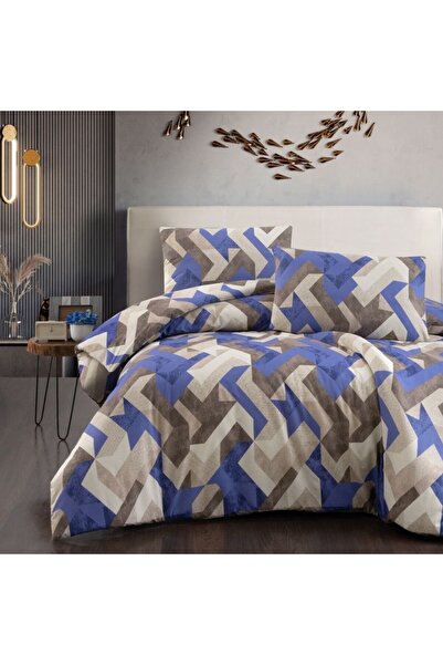 First Choice Double bed linen in ranforce Cotton with geometric design, Rayce...