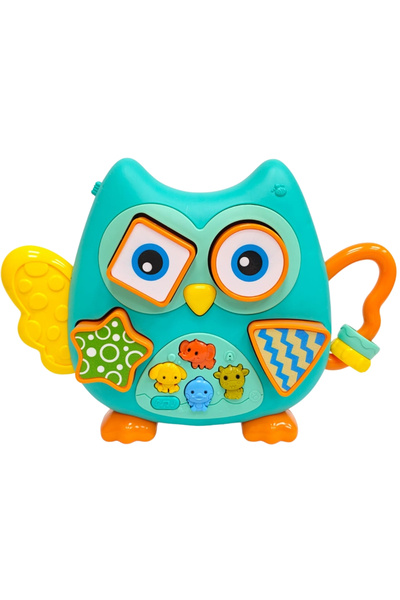 LITTLE ANGEL -Baby Musical Elephant Toy with Lights & Sound - Orange/Yellow