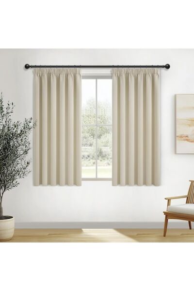 MRTREES Blackout Curtains, 140 x 160cm, Beige