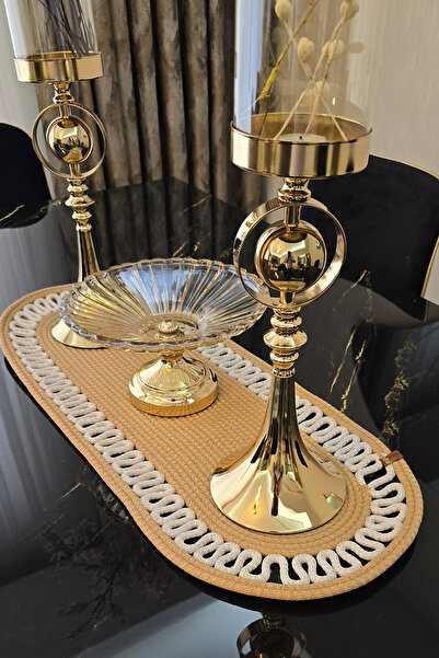 KAAN HOME Decorative Braided 35X100 cm Runner Stylish Table Centerpiece Decor...