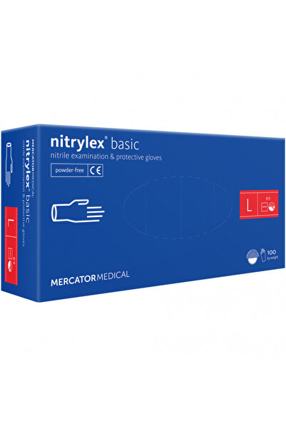 Mercator Manusi nitril examinare, protectie, basic blue, L
