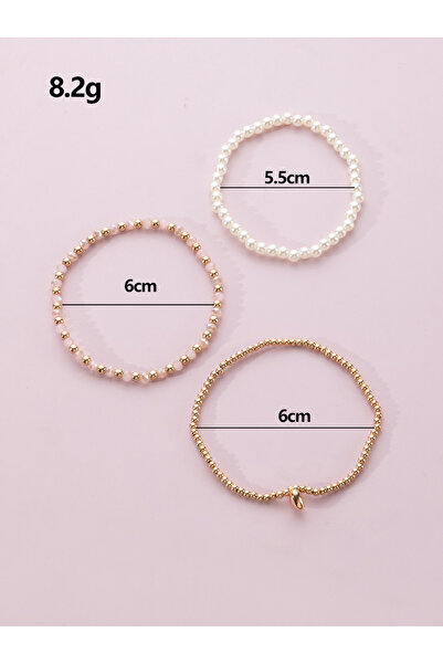 Take Two By Styli طقم من 3 قطع - طقم خلخال مرصّع بالخرز