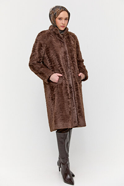 Setrms Suni Kürk Çift Cepli Kaban