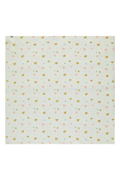 Civil Baby Renkli Kalp Empirme 75X75Cm Battaniye - Ekru Standart