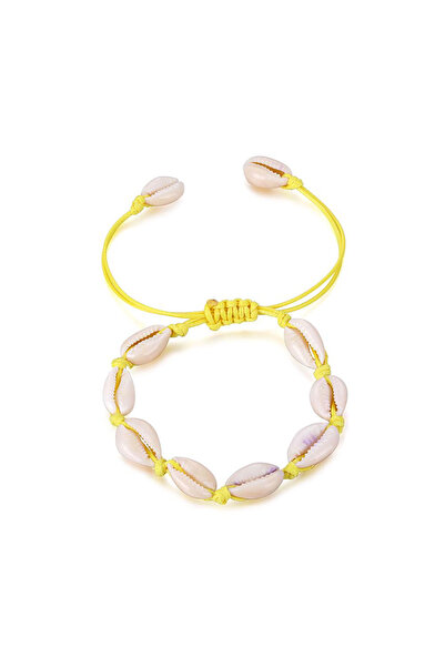 EFAYN.RO Bratara lucrata manual cu pandantiv scoica, glezna sau mana, reglabi...