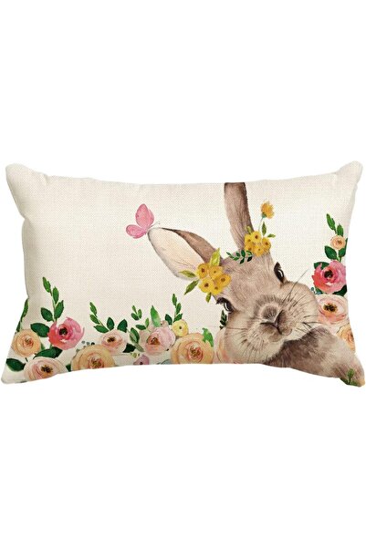 Other Față de Pernă Artoid Mode - Motiv Iepure și Flori, Poliester - Dreptung...