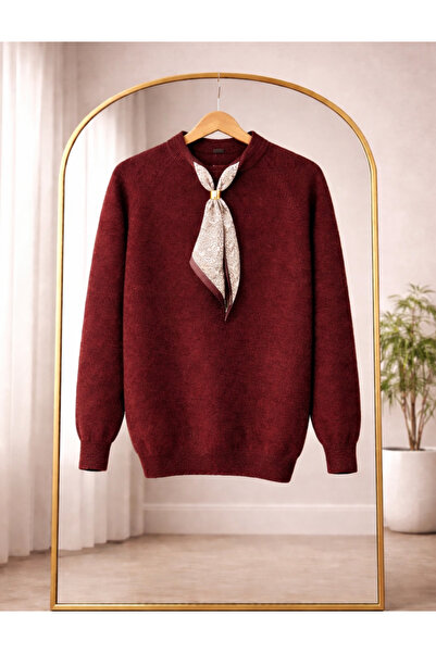 Bahar Altundemir Women's Fularli Soft Fabric Thick Sweater