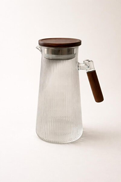 Gaia Concept kasya Ahşap Kapaklı Cam Sürahi 1.8 Litre Şık Mutfak & Masa Sunum...