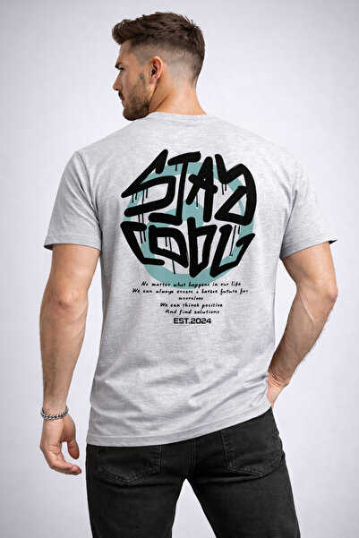 herkesemoda Basic T-Shirt with Back Text Detail