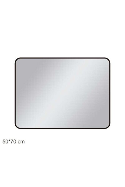 Generic Aqua Drop Rectangular Plain Bathroom Mirror Black 50 x 70 cm