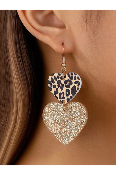 Take Two By Styli Double Heart-Shaped Drop Earrings