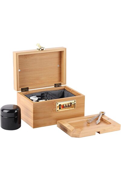 Other Cutie Depozitare Ierburi din Bambus - Cifru, Tava Rulat, Borcan, Stil V...