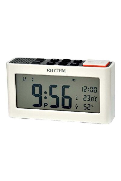 Generic Rhythm 2-Step LED Light Beep Alarm Clock White and Grey