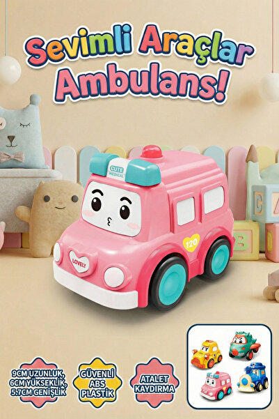 craftivio Educational Friction Toy Ambulance - up and down Swinging Motion Sa...