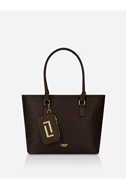 Lavie By Styli Women Choco Mono Sherryl25 Pro Laptop Handbag