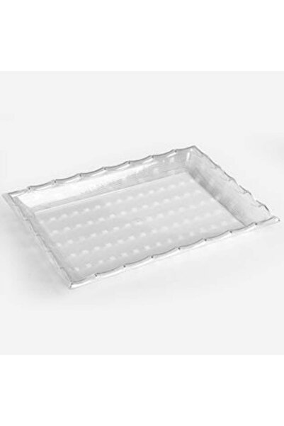 SHOPIENS Transparent Plastic Plate 36 x 25.5 cm