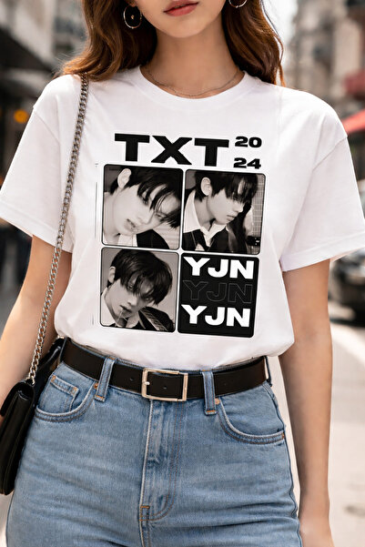 barsdepo Tricou cu imprimeu TXT, Calitate PREMIUM, Unisex pentru Copii/Adulți...