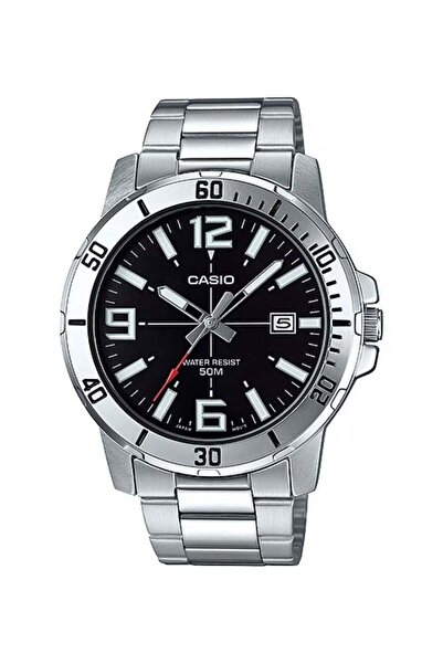 Casio Men's Water Resistant Analog Watch MTP-VD01D-1BVUDF - 49 mm - Silver