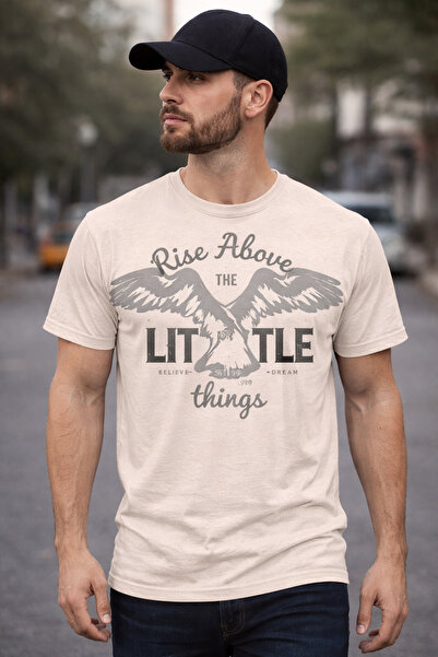 herkesemoda Litte Things Basic T-Shirt with Text Detail