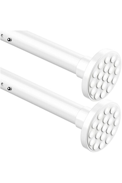 JOYDECO Set of 2 Telescopic Curtain Rods Without Drilling