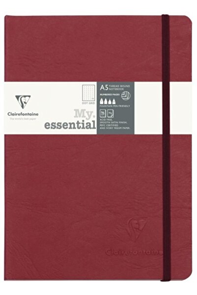 Clairefontaine Caiet A5 cu geantă pentru vârste, punct roșu - 192 pagini, 90 ...