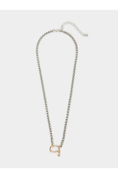 Styli Box Chain Necklace with Gold-Tone Clasp
