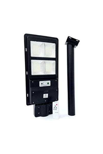 zola Solar LED street lamp, 120W, black, rectangular, with remote control
